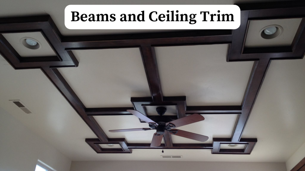 custom home beams and ceiling trim