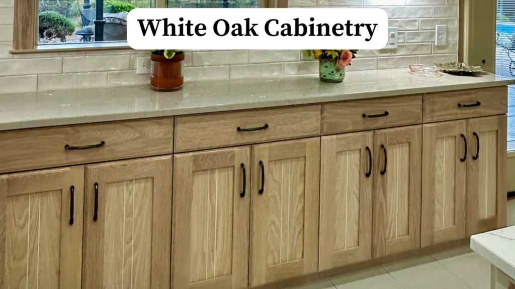 custom white oak cabinets